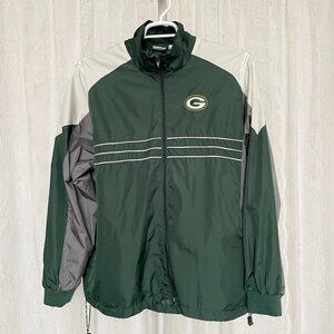 NFL Green Bay Packers Men's Jacket Large Green Sports Illustrated Windbreaker